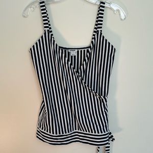 J Crew Factory Striped Tie-Wrapped Cami Top